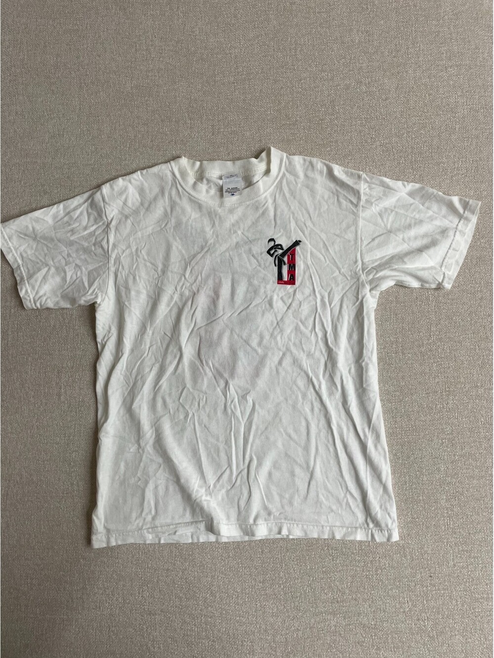 Vintage Anvil Bally Total Fitness TMA Martial Arts Graphic T-Shirt Medium White